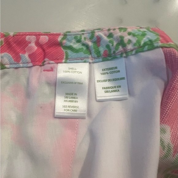Lilly Pulitzer Adie Shorts Southern Charm Pattern Size 4 Pink Green EUC - Picture 5 of 8